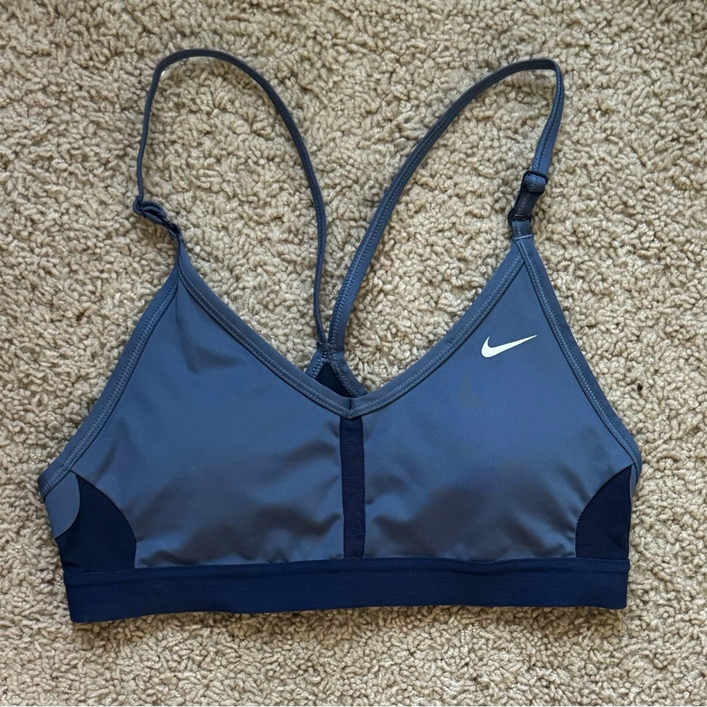 NIKE sports bra dusty blue size small
